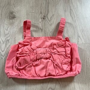 Zara Girls Bow Crop Top Pink Size 8